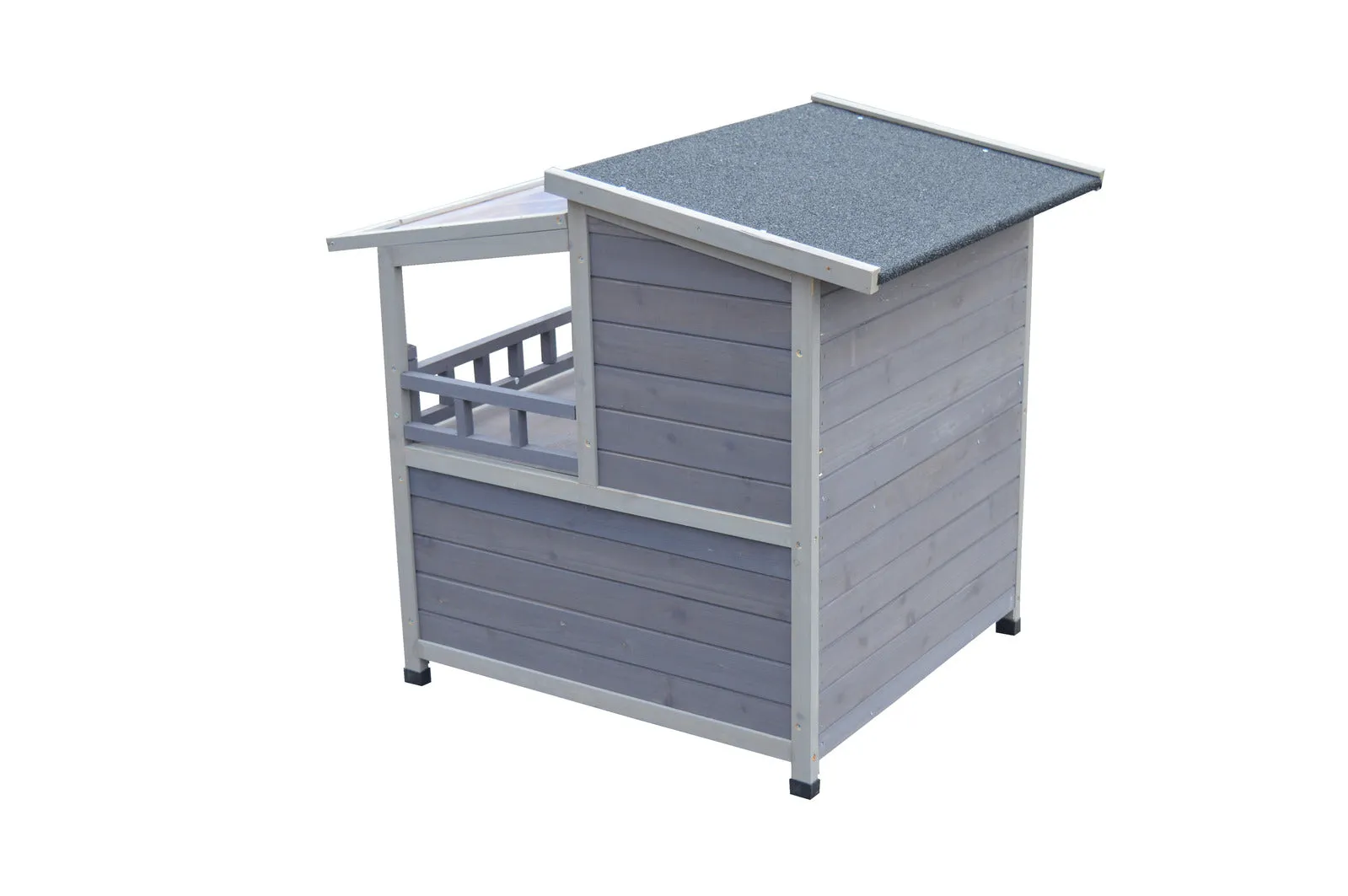 2-Story Outdoor Cat Shelter Condo with Escape Door