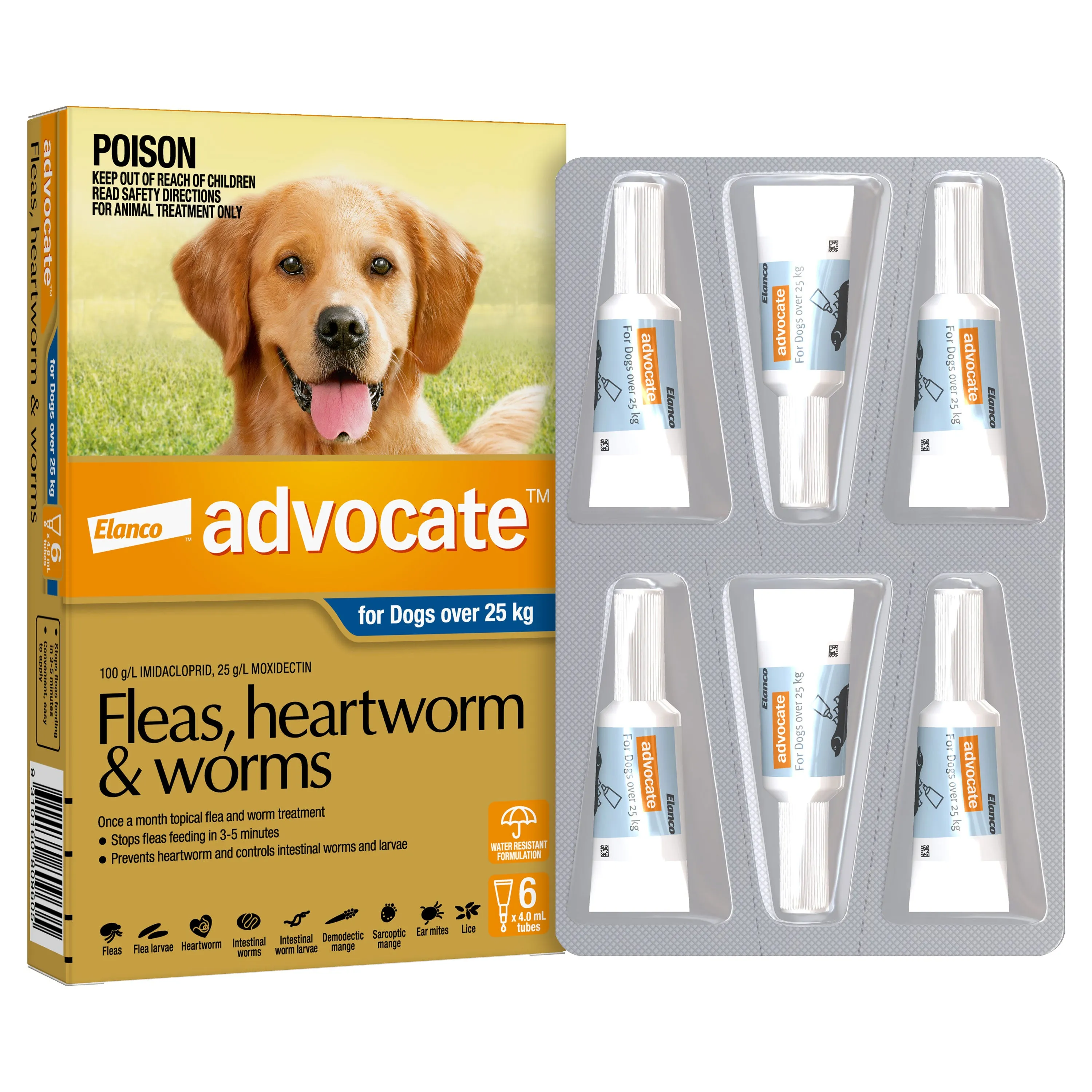 Advocate Flea & Worming Treatment 25kg  Dog