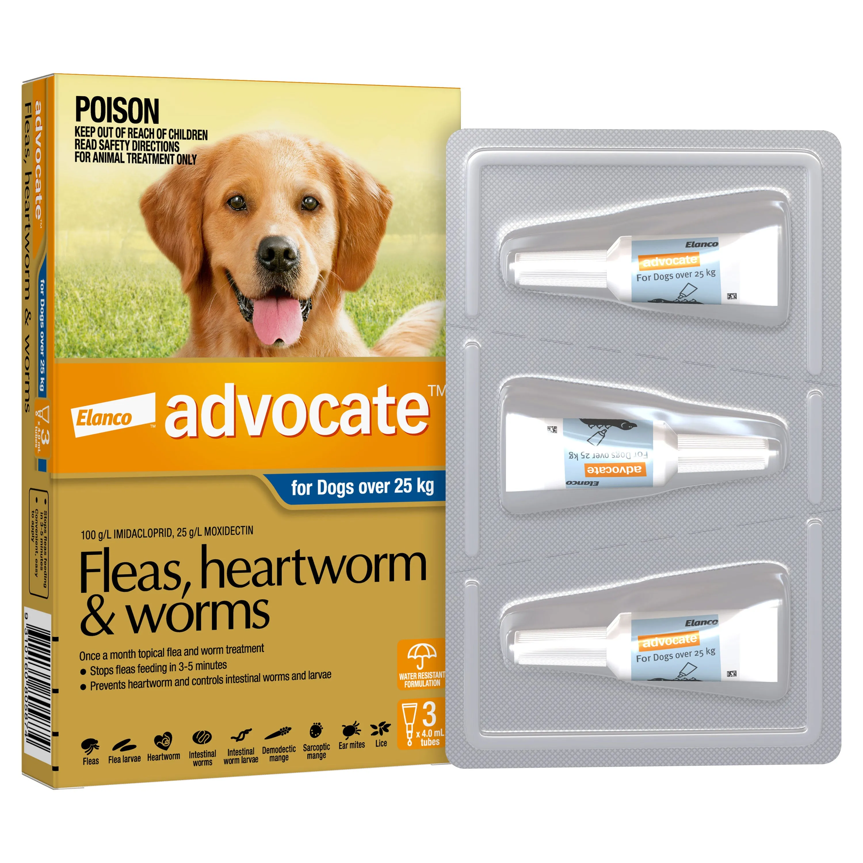 Advocate Flea & Worming Treatment 25kg  Dog