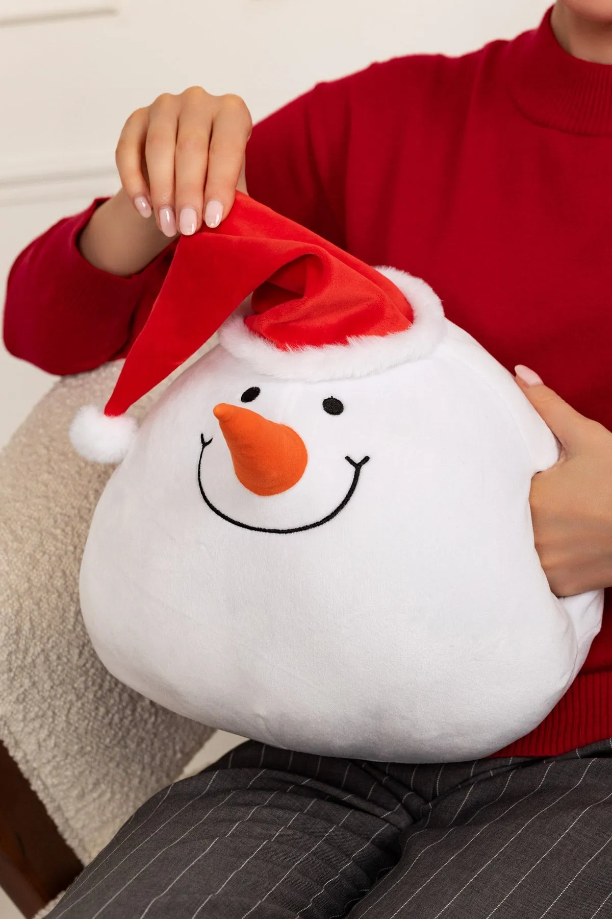 Cozy Snowman Handwarmer Heated Cushion