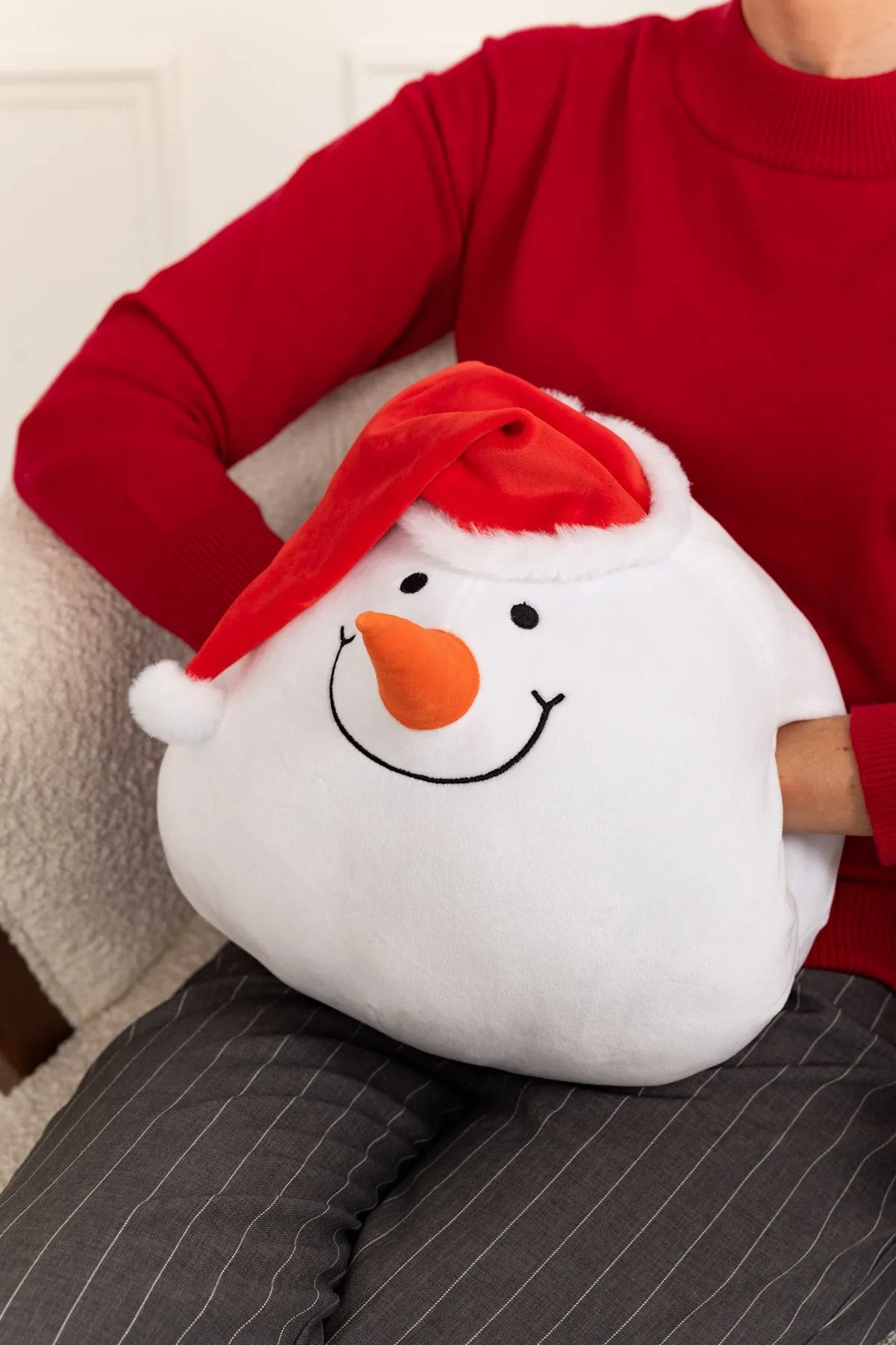 Cozy Snowman Handwarmer Heated Cushion