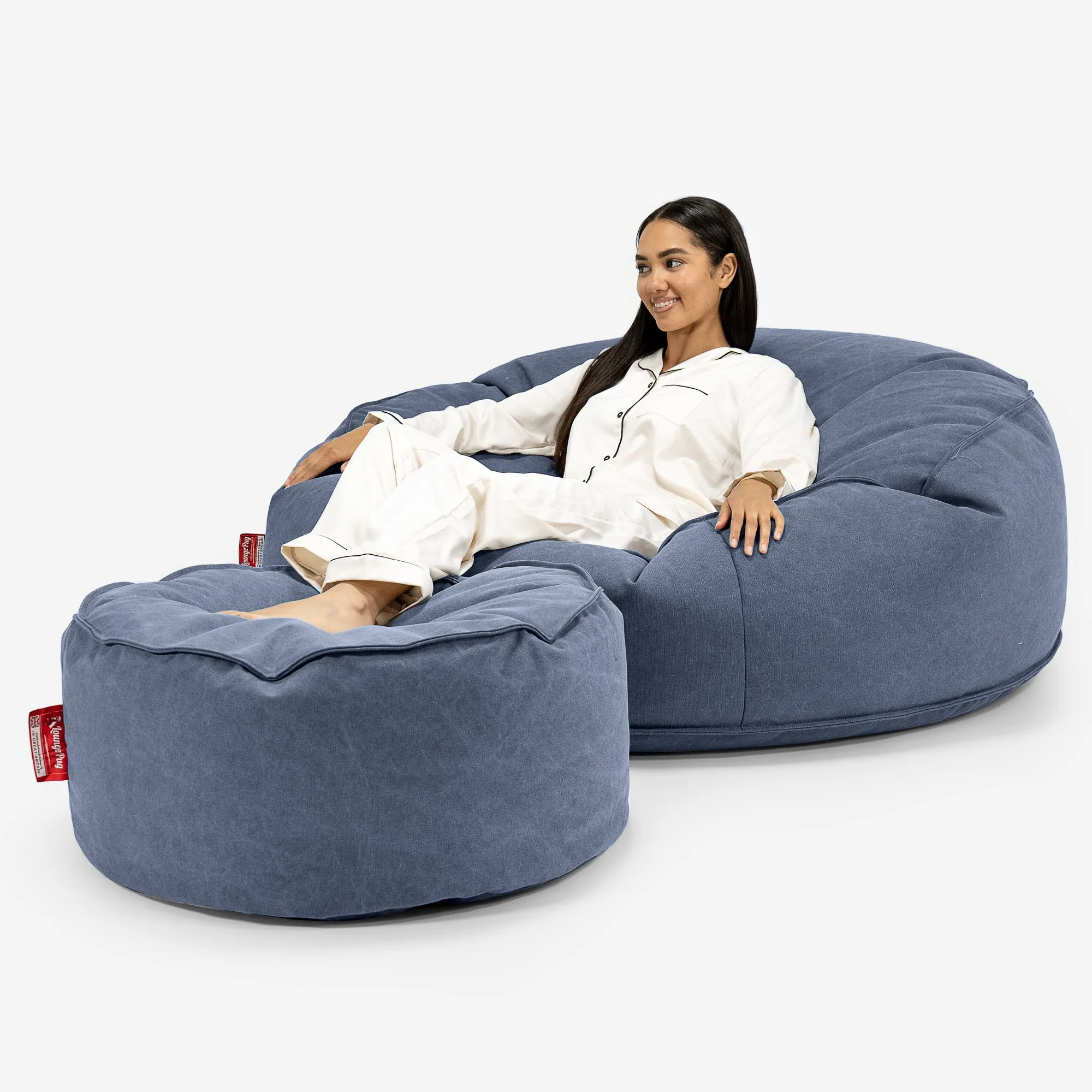 Mega Mammoth Bean Bag Sofa - Canvas Navy